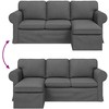 Sofa Tamsiai pilka 215 x 138 x 80 cm Metalas