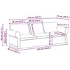 Sofa Tamsiai pilka 215 x 82 x 80 cm Metalas
