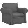 Fotelis Sofa Tamsiai pilka 215 x 82 x 80 cm Metalas