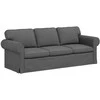 Sofa Tamsiai pilka 215 x 82 x 80 cm Metalas