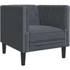 Sofa Tamsiai pilka 74,5 x 71 x 70,5 cm Aksomas