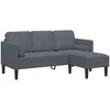 Sofa Sofos komplektas su pagalve Tamsiai pilka Poliesteris