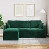 Sofa Tamsiai žalia 198 x 134 x 80 cm Aksomas