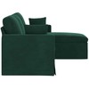 Sofa Tamsiai žalia 178 x 134 x 80 cm Aksomas