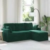 Sofa Tamsiai žalia 198 x 134 x 80 cm Aksomas
