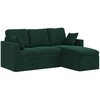 Sofa Tamsiai žalia 178 x 134 x 80 cm Aksomas