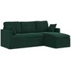 Sofa Tamsiai žalia 198 x 134 x 80 cm Aksomas