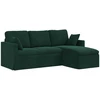 Sofa Tamsiai žalia 198 x 134 x 80 cm Aksomas