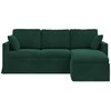 Sofa Tamsiai žalia 198 x 134 x 80 cm Aksomas