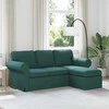 Sofa Tamsiai žalia 195 x 138 x 80 cm audinys