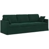 Sofa Tamsiai žalia 228 x 78 x 80 cm Aksomas