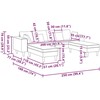 Sofa Tamsiai žalia 250 x 188 x 76 cm Kordūrinis audinys