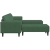 Sofa Tamsiai žalia 250 x 188 x 76 cm Kordūrinis audinys