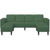 Sofa Tamsiai žalia 250 x 188 x 76 cm Kordūrinis audinys