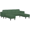Sofa Tamsiai žalia 250 x 188 x 76 cm Kordūrinis audinys