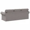 Sofa Taupe 215 x 82 x 80 cm Metalas