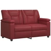 Sofa Vyno raudona 151 x 85 x 93 cm Dirbtinė oda