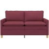 Sofa 2 vietos Vyno raudona 156 x 81 x 87,5 cm Audinys