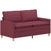 Sofa 2 vietos Vyno raudona 156 x 81 x 87,5 cm Audinys
