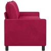Sofa Vyno raudona 196 x 81 x 87,5 cm Aksomas