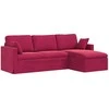 Sofa Vyno raudona 228 x 134 x 80 cm Aksomas