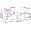 Sofa Vyno raudona 228 x 134 x 80 cm Aksomas