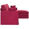 Sofa Vyno raudona 228 x 134 x 80 cm Aksomas