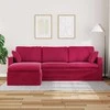 Sofa Vyno raudona 228 x 134 x 80 cm Aksomas