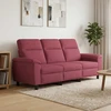 Sofa Vyno raudona 214 x 90 x 95 cm Audinys