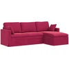 Sofa Vyno raudona 228 x 134 x 80 cm Aksomas