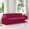 Sofa Vyno raudona 228 x 78 x 80 cm Aksomas