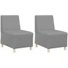 Modulinis sofa vienetas be rankų 2 pcs Šviesiai pilka