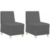 Modulinis sofa vienetas be rankų 2 pcs Tamsiai pilka