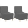 Modulinis sofa vienetas be rankų 2 pcs Tamsiai pilka