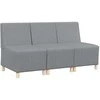 Modulinis sofa vienetas be rankų 3 pcs Šviesiai pilka