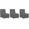 Modulinis sofa vienetas be rankų 3 pcs Tamsiai pilka