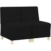 Modulinis sofa vienetas be rankų 2 pcs Juoda 55 x 74 x 82 cm
