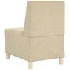 Modulinis sofa vienetas be rankų 2 pcs Kreminė 55 x 74 x 82 cm