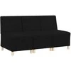 Modulinis sofa vienetas be rankų 3 pcs Juoda 55 x 74 x 82 cm