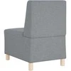 Modulinis sofa vienetas be rankų 2 pcs Šviesiai pilka