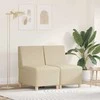Modulinis sofa vienetas be rankų 2 pcs Kreminė 55 x 74 x 82 cm