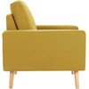 Sofa Sofos komplektas, 2 dalių, geltonas, audinys (288699+288709)