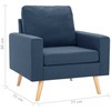 Sofa Sofos komplektas, 2 dalių, mėlynas, audinys (288697+288707)