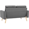 Sofa Sofos komplektas, 2 dalių, šviesiai pilkas, audinys