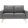 Sofa Sofos komplektas, 2 dalių, šviesiai pilkas, audinys