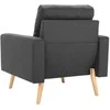 Sofa Sofos komplektas, 2 dalių, tamsiai pilkos spalvos, audinys