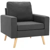 Sofa Sofos komplektas, 2 dalių, tamsiai pilkos spalvos, audinys