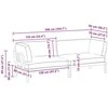 Sofa Sofos komplektas 2 pcs Antracitas Kietos akacijos mediena