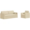 Sofa Sofos komplektas 2 vnt. Kreminė audinys