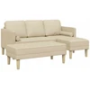 Sofa Sofos komplektas 2 vnt. Kreminė Poliesteris